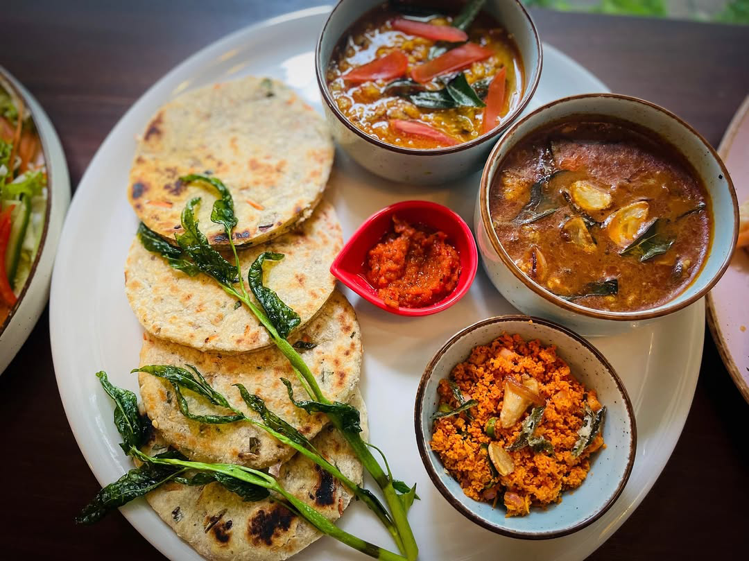 Polrotti with Mutton Curry