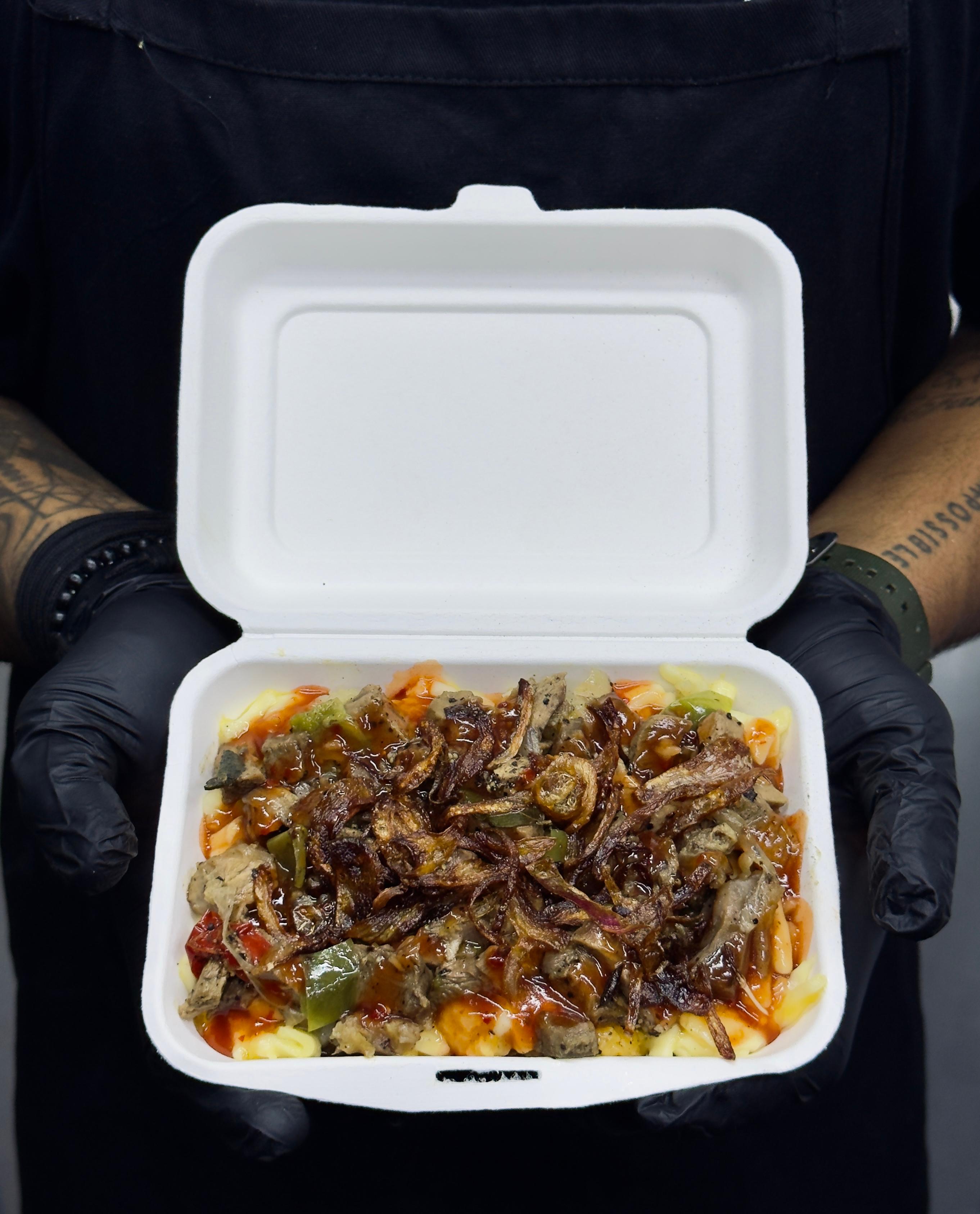 BBQ beef & cheese spud