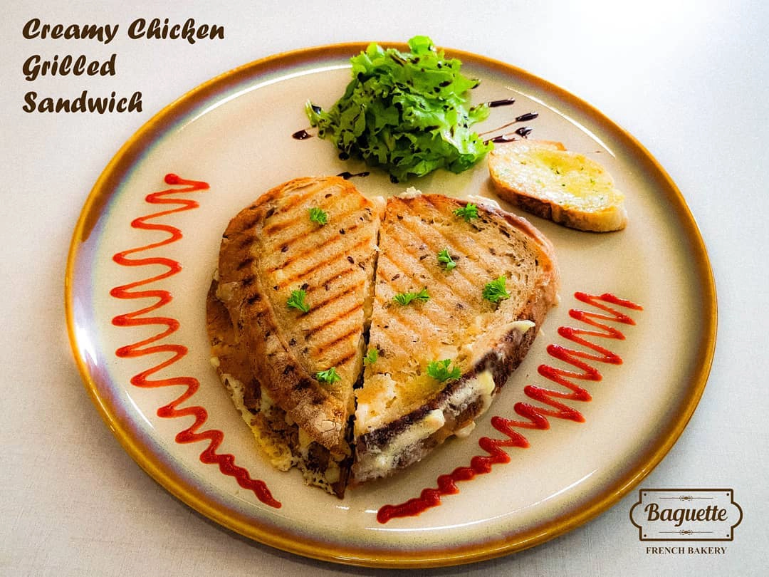 Creamy Chicken Grilled Sandwich