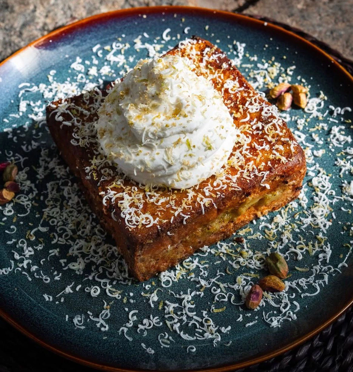 Pistachio Cloud French Toast