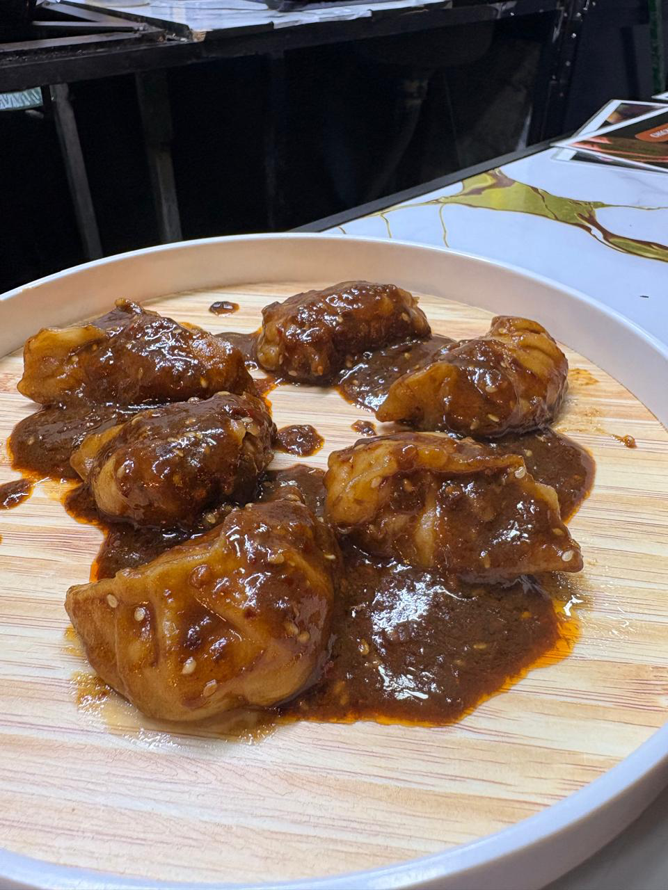 Spicy Garlic Momos