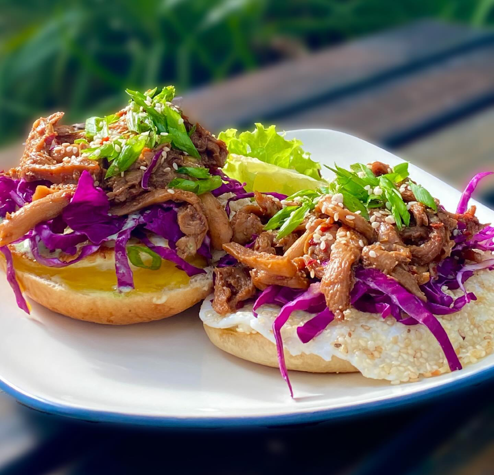 Signature Teriyaki Mushroom Bagels