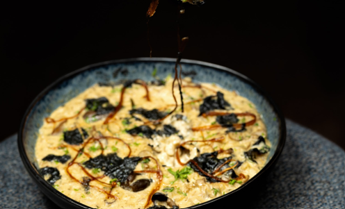 Mushroom barley rissotto