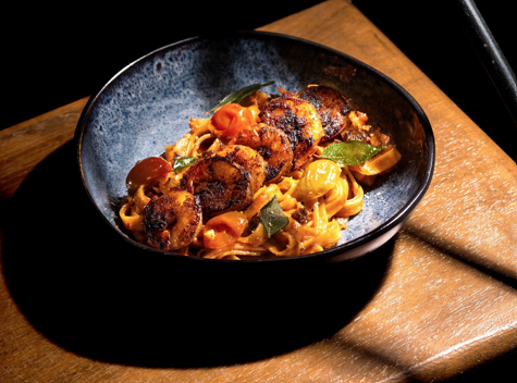 Seafood bisque tagliatelle